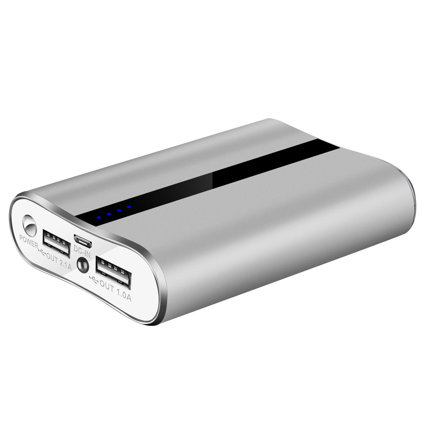 1Pc 12000mAh Portable Charger With Dual USB 3.1A Output Power Bank Ultra-Compact External Battery Pack Fast Charging
